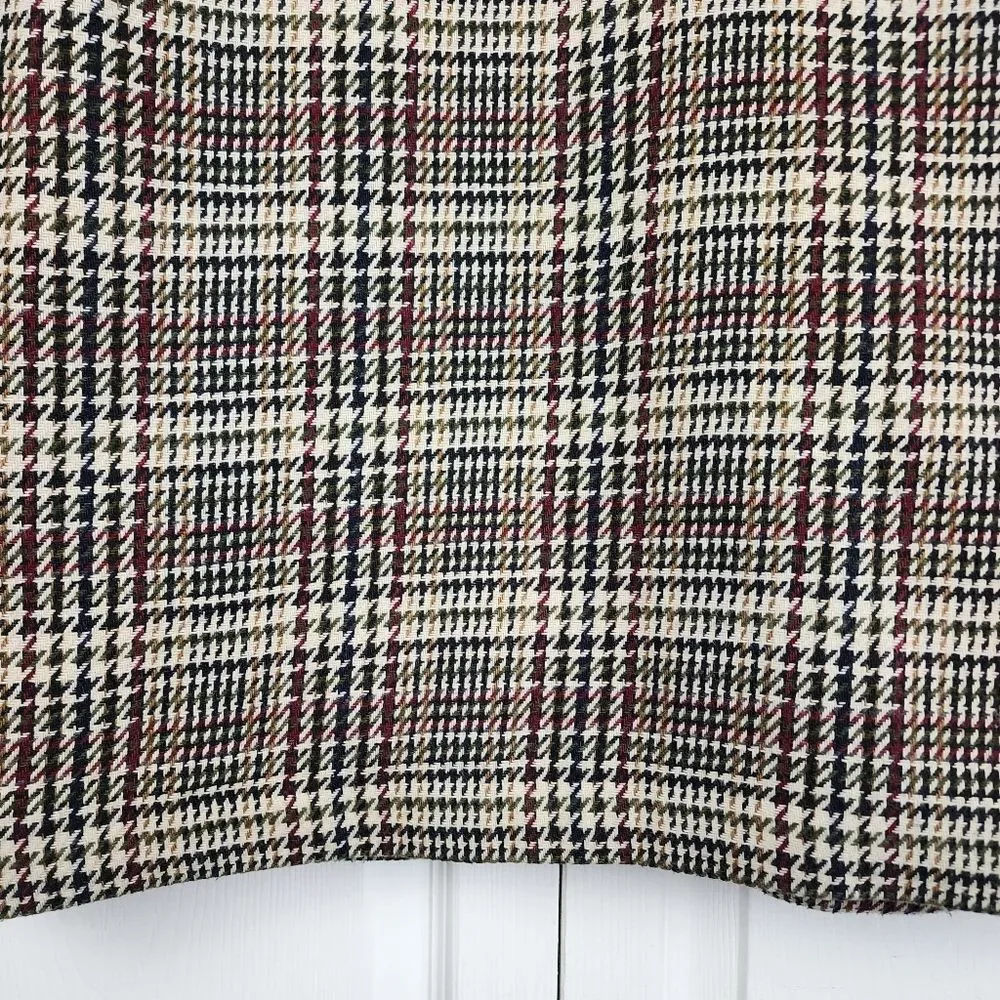 Sag Harbor Plaid Blazer Wool Blend Houndstooth Eclectic Grandpa Jacket Size 14 - Picture 10 of 16